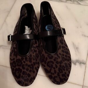 Leopard Print Mary Jane Flats